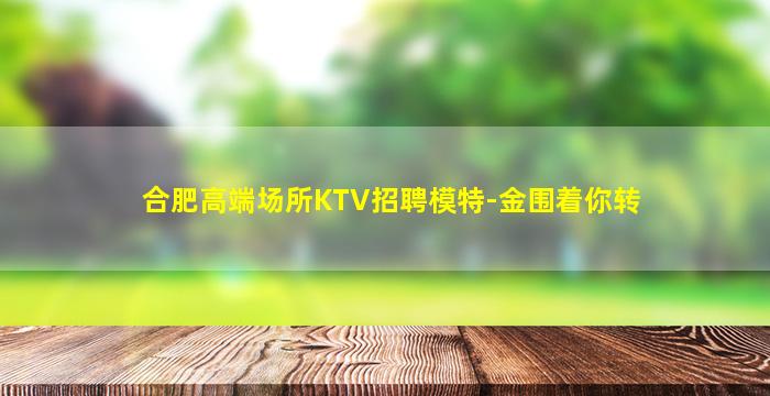 合肥高端场所KTV招聘模特-金围着你转